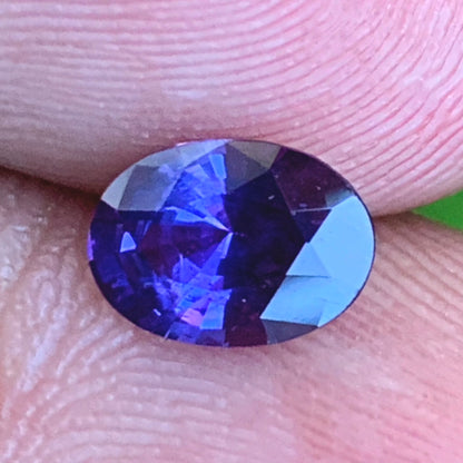 Unheated Lavender Sapphire Certified Oval 1.08 Ct Natural Loose Gemstone