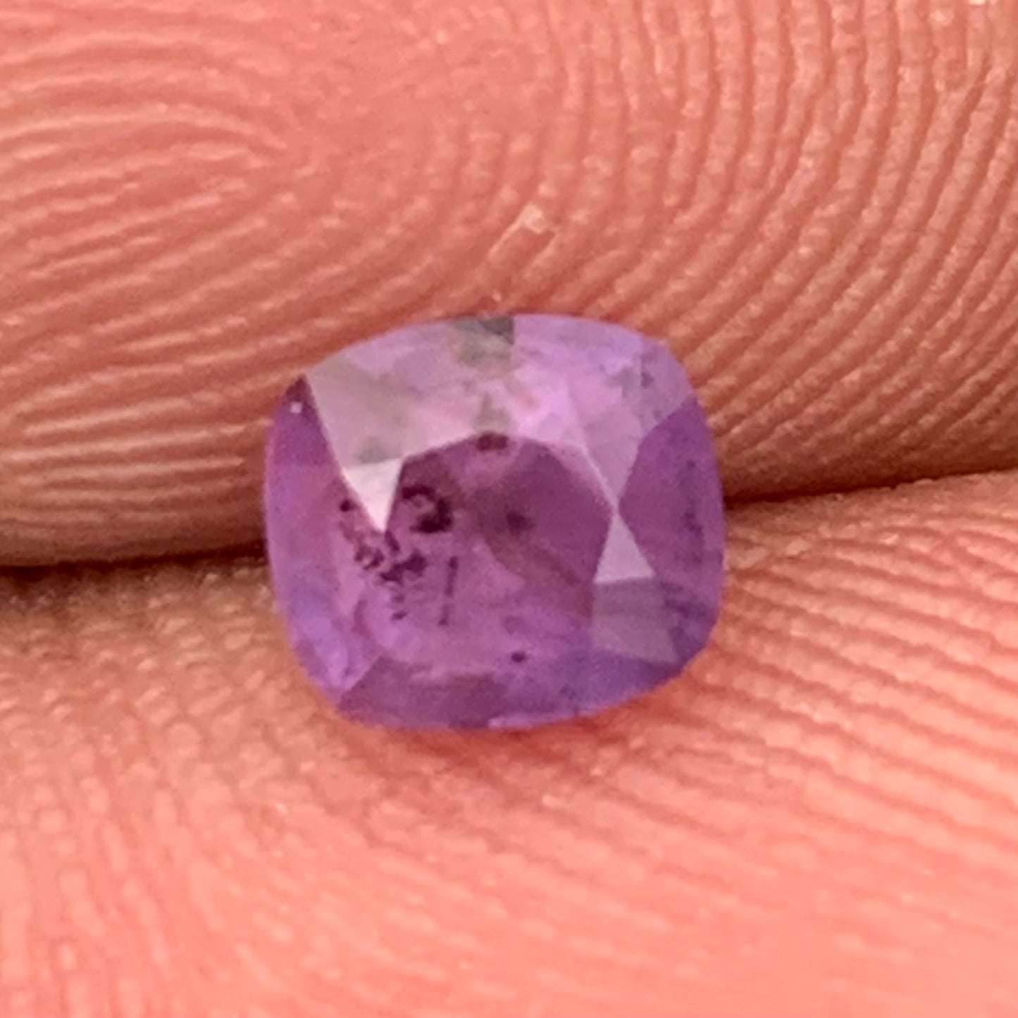 Unheated Hazy Purple Sapphire Cushion 0.81 Ct Natural Loose Gemstone