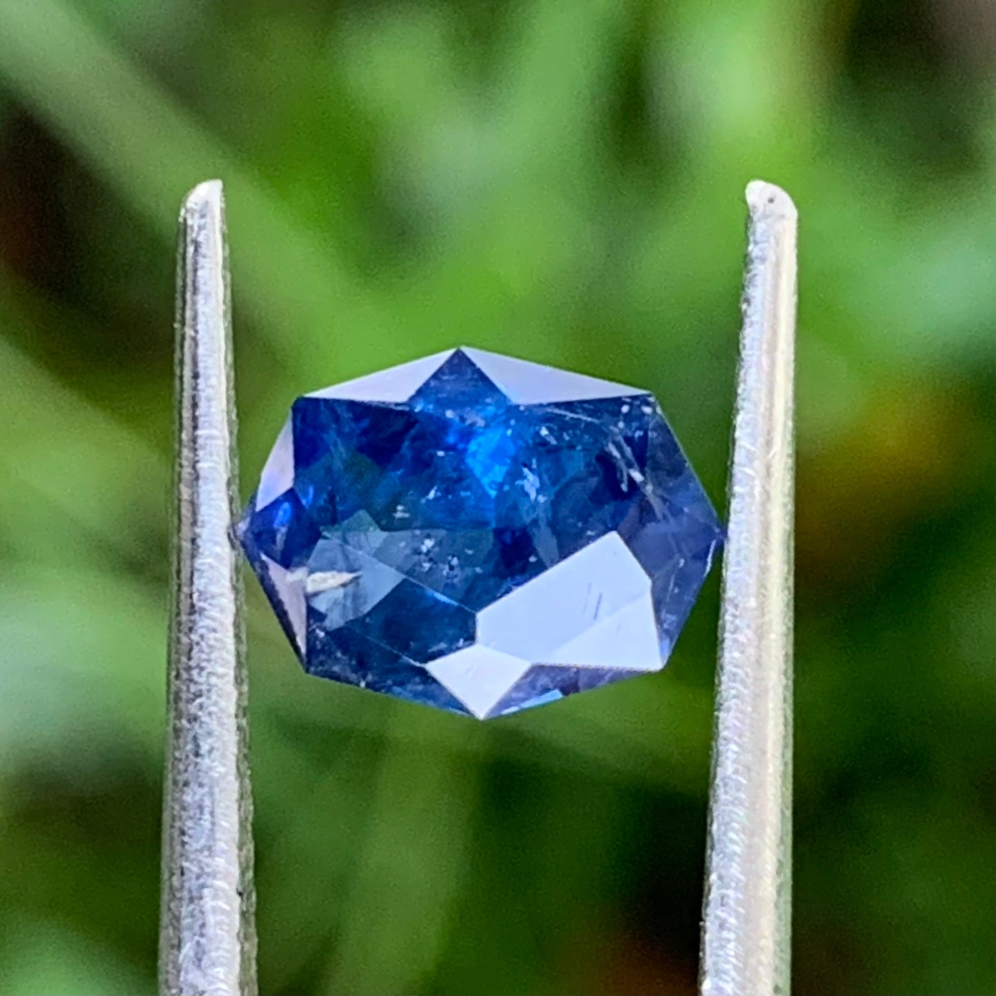 Heavily Included Deep Blue Sapphire Octagon 1.15 Ct Loose Gemstone from Sri Lanka