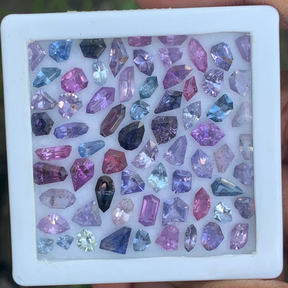 Unheated Sapphire Fancy Geometric Shape 23.93 Ct / 68 Stones Loose Gemstone Parcel For Jewelry Making 💎✨