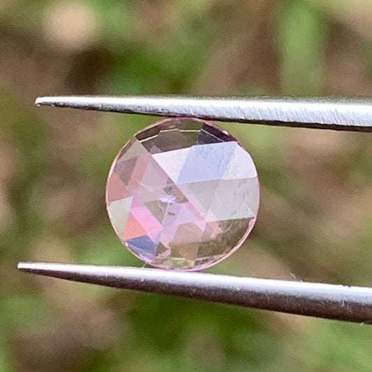 Rose Cut Peach Sapphire 0.71 Ct Modified Round Heated Only Natural Loose Gemstone from Sri Lanka