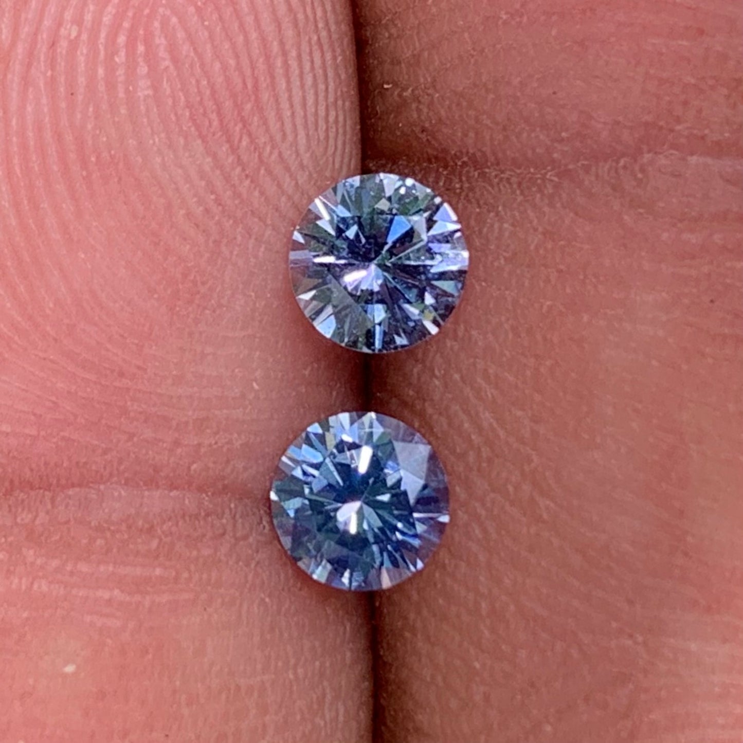 Blue Sapphire Round Pair 4.5 mm / 0.81 Ct Heated Only Natural Loose Gemstones for Earrings