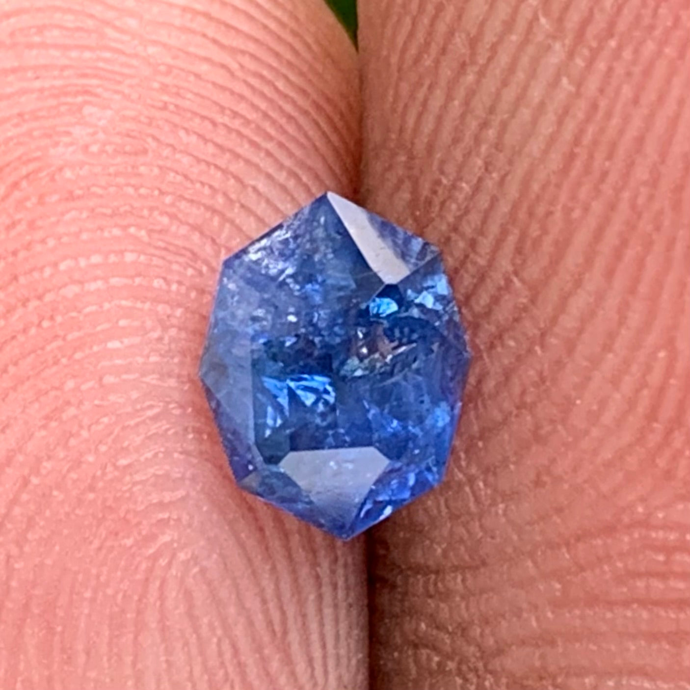 Heavily Included Blue Sapphire Octagon 1.10 Ct Loose Gemstone from Sri Lanka