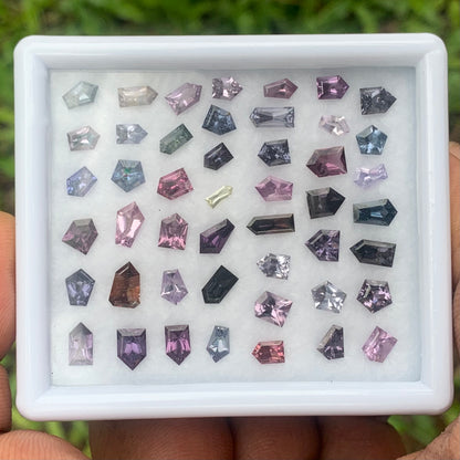 Spinel Bullets Multicolor Natural Loose Gemstone Parcel at Wholesale Price 19.52 Ct / 47 Stones