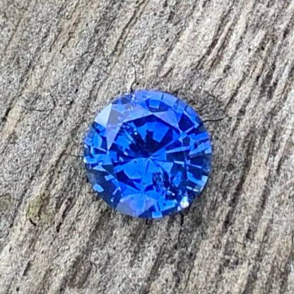 Blue Sapphire 6.3 mm Round Heated Only 1.10 Ct Natural Loose Gemstone for Jewelry Making