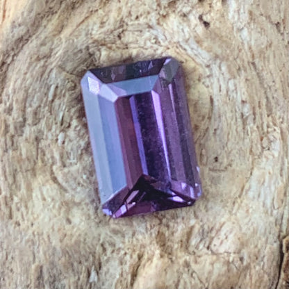 Unheated Violet Sapphire Certified Emerald Cut Octagon 1.51 Ct Natural Loose Gemstone