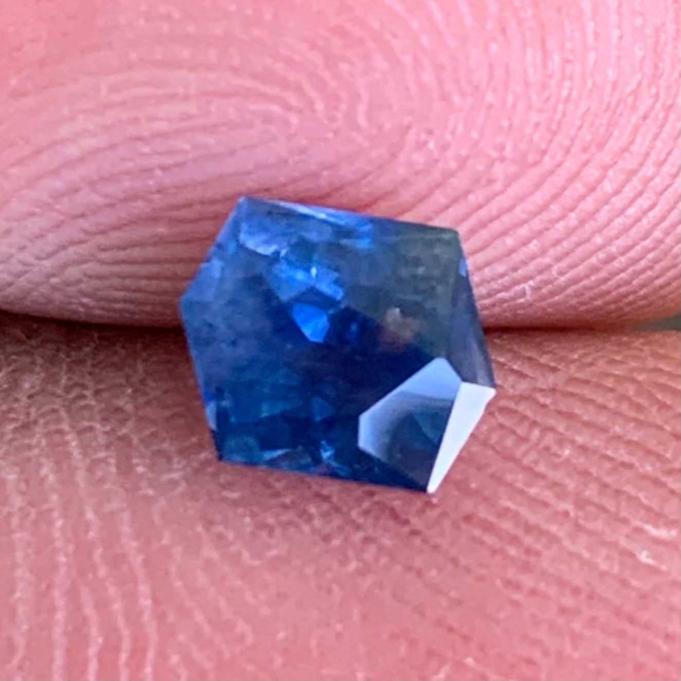 Blue Sapphire Modified Hexagon Heated Only 0.83 Ct Natural Loose Gemstone