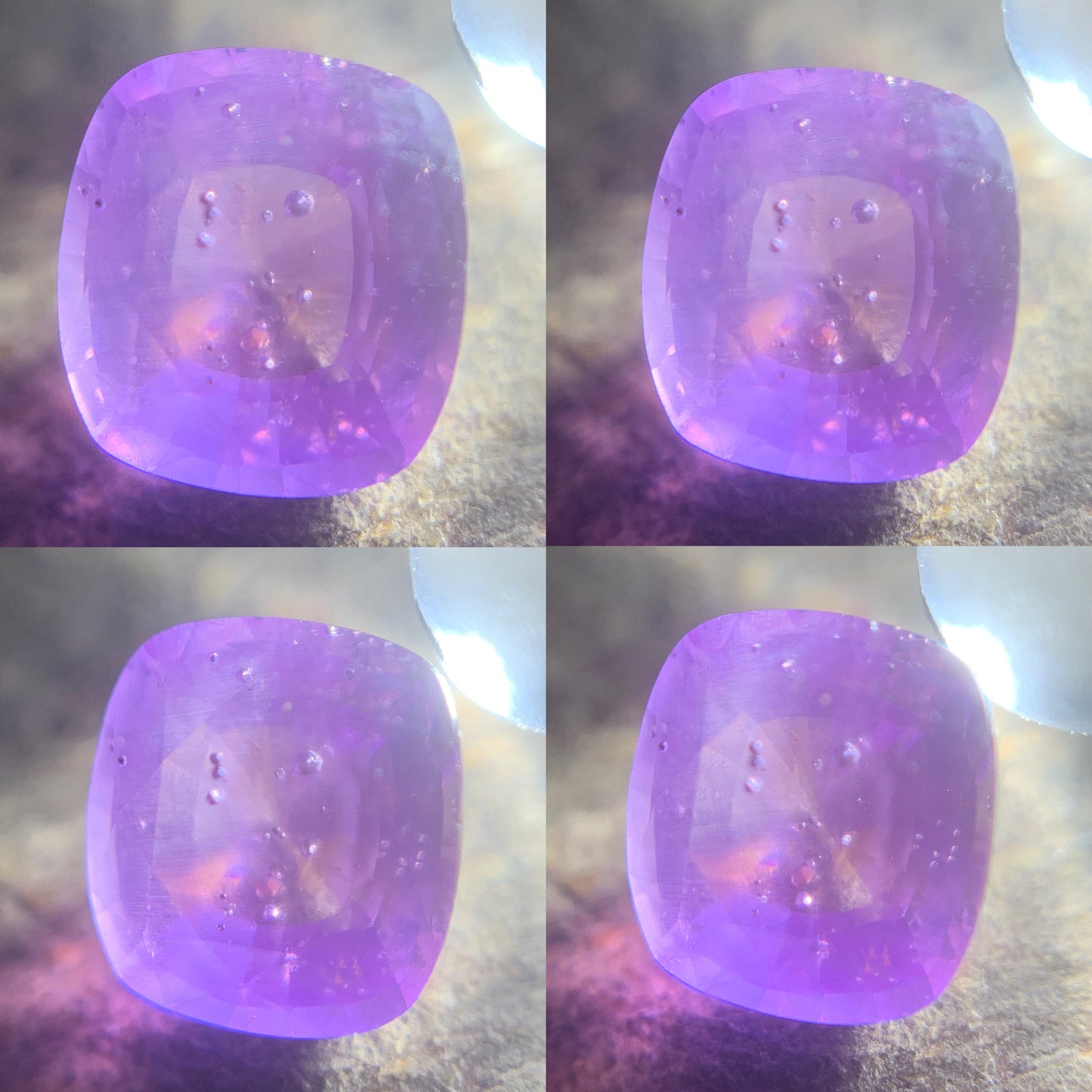 Purple Sapphire Cushion 0.64 Ct Heated Only Natural Loose Gemstone