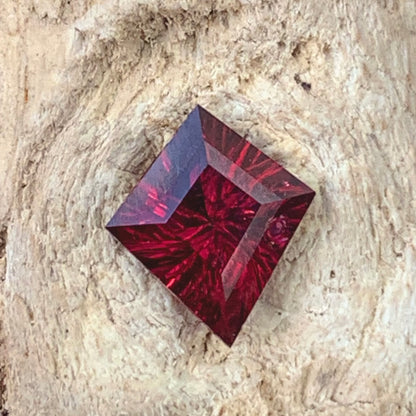 Red Garnet Concave Fantasy Cut 1.35 Ct Kite Natural Loose Gemstone