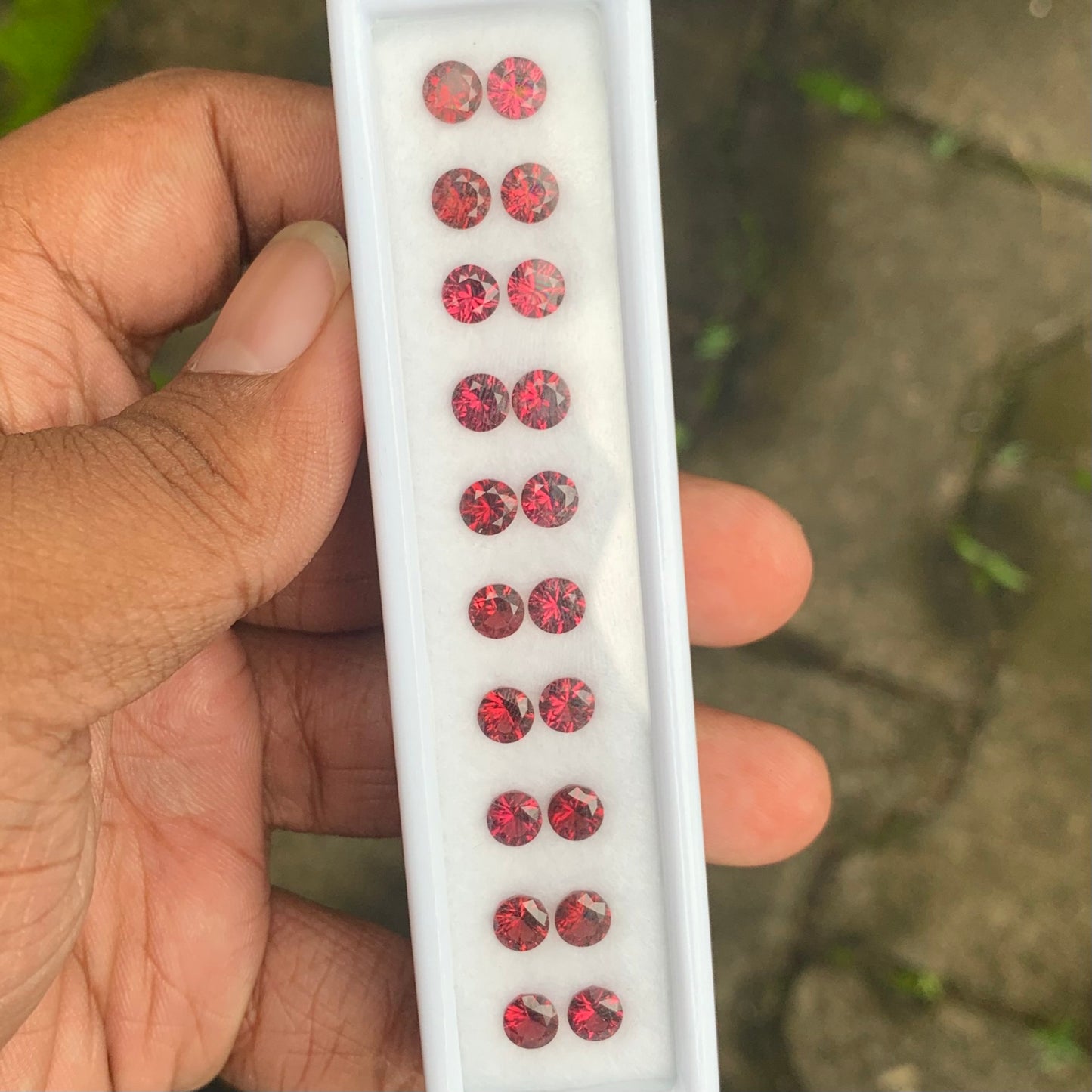 Fantasy / Concave Cut Red Garnet 11.90 Ct / 20 Stones Loose Gemstone Parcel For Jewelry Making 💎✨