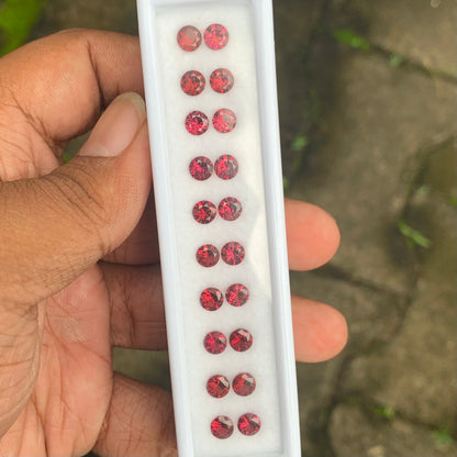 Fantasy / Concave Cut Red Garnet 11.90 Ct / 20 Stones Loose Gemstone Parcel For Jewelry Making 💎✨