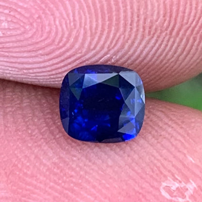 Royal Blue Sapphire Rectangular Cushion 0.82 Ct Heated Only Natural Loose Gemstone For Jewelry Making