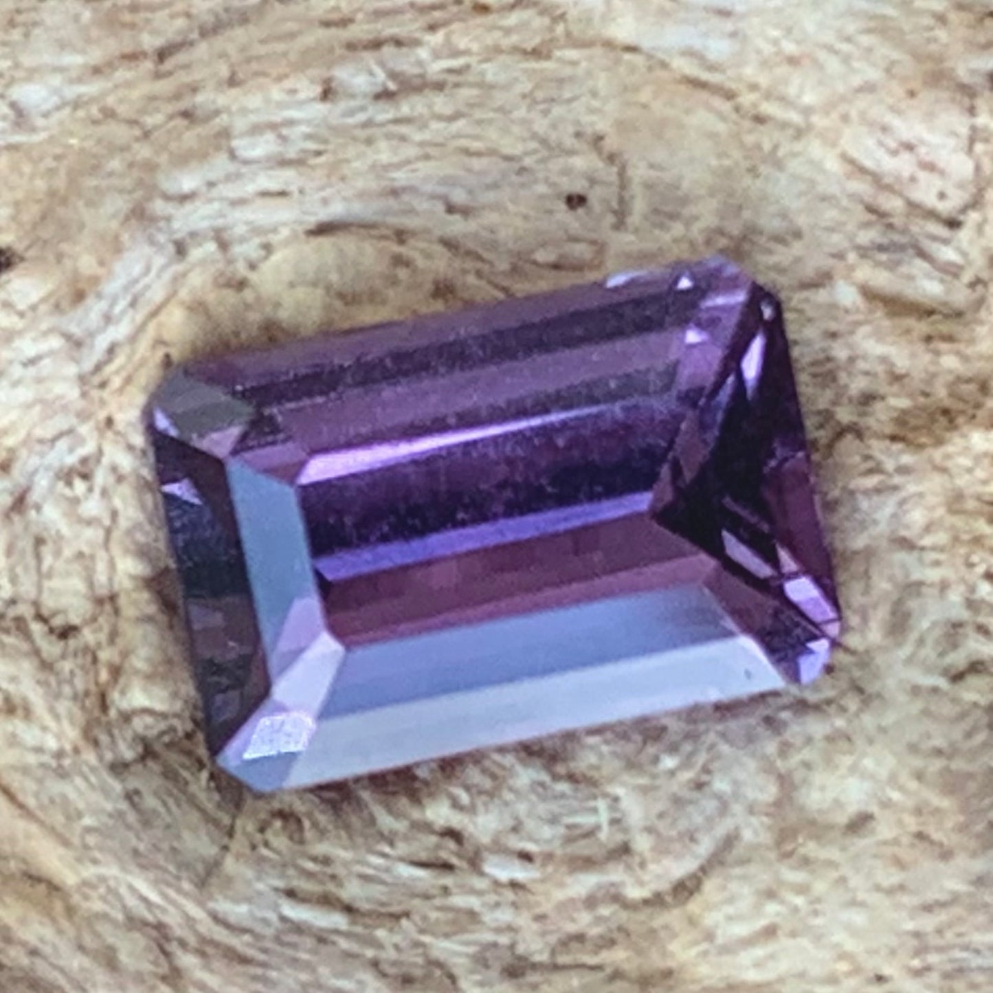 Unheated Violet Sapphire Certified Emerald Cut Octagon 1.51 Ct Natural Loose Gemstone