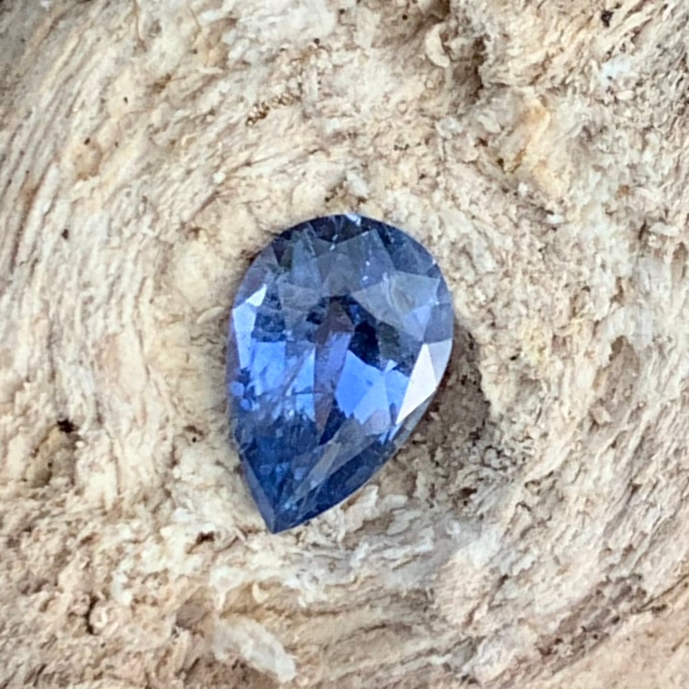 Blue Sapphire Pear 0.61 Ct Natural Loose Gemstone For Jewelry Making