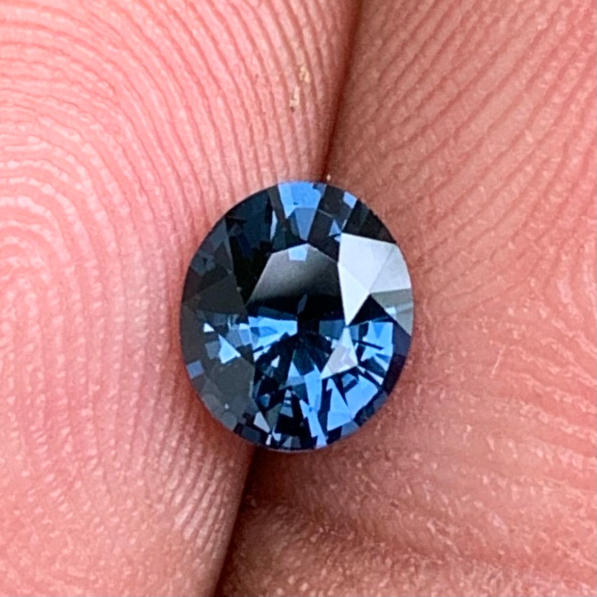 Deep Teal Blue Spinel Oval 0.8 Ct Natural Loose Gemstone For Jewelry Making