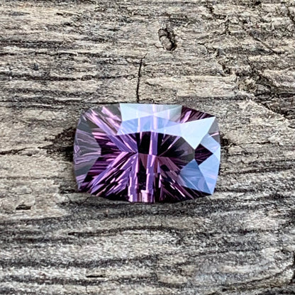 Reddish Purple Spinel Concave Cut Rectangular Cushion 1.05 Ct Natural Loose Gemstone From Sri Lanka