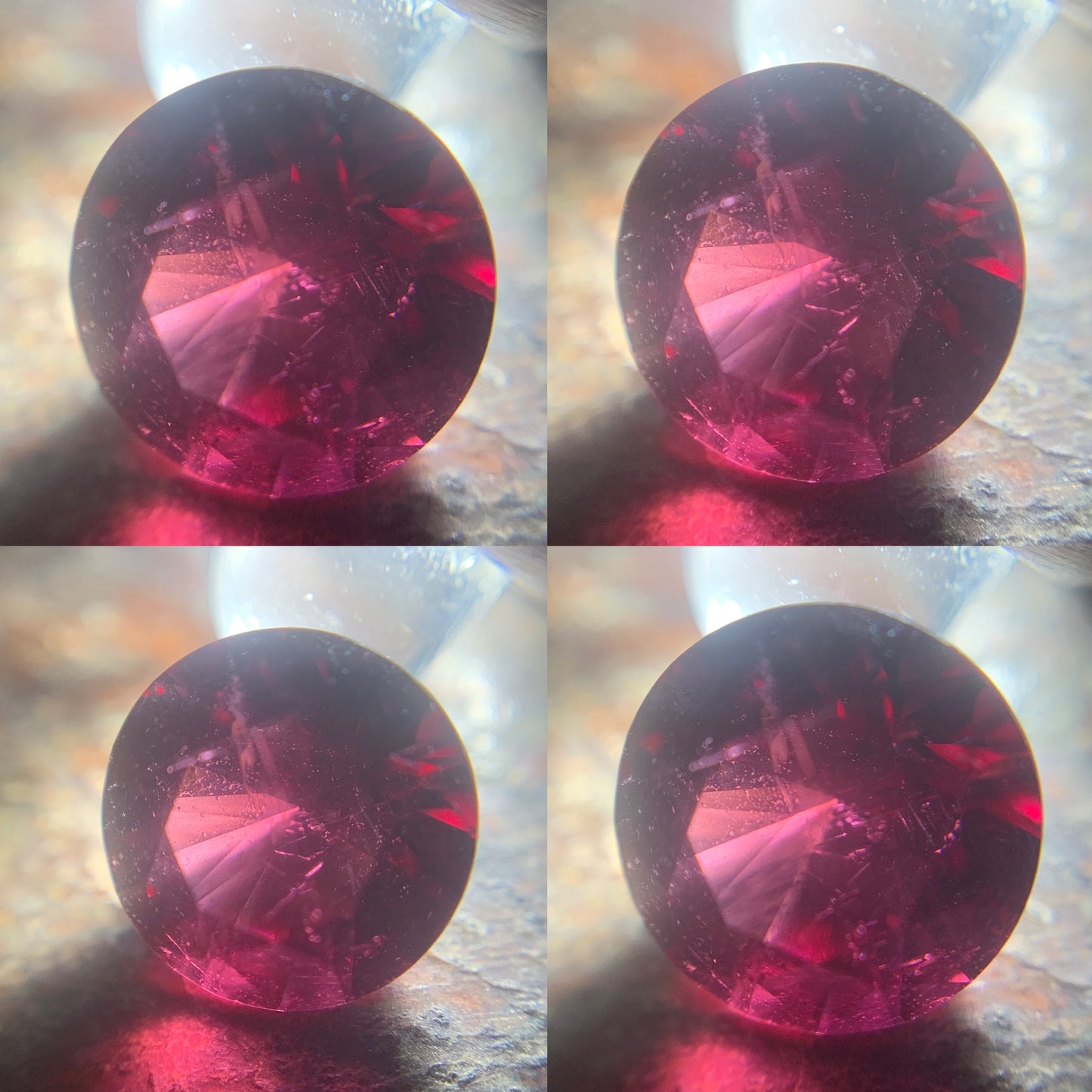 Red Garnet 6.8 mm Round 1.51 Ct Natural Loose Gemstone For Jewelry Making