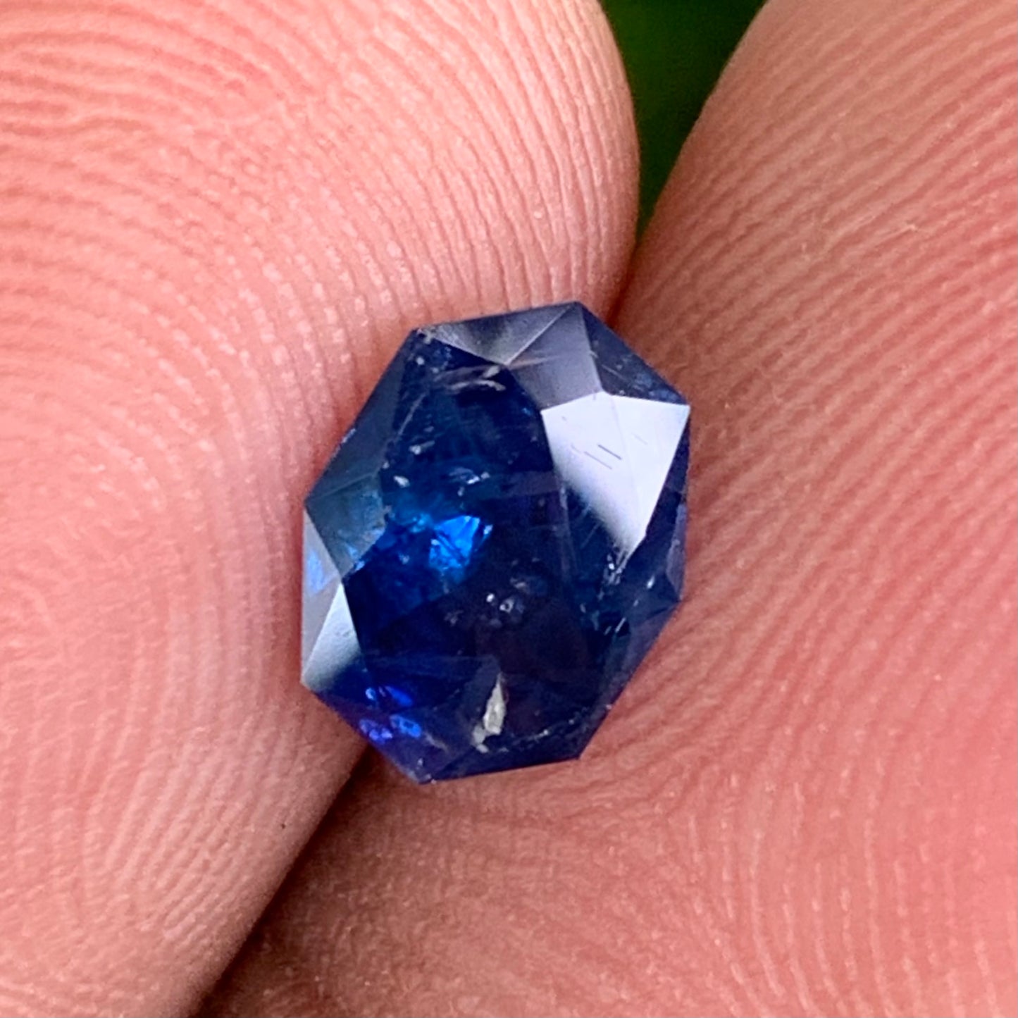 Heavily Included Deep Blue Sapphire Octagon 1.15 Ct Loose Gemstone from Sri Lanka
