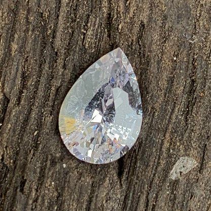 Silvery Gray Spinel Pear Cut 1.35 Ct Natural Unheated Loose Gemstone from Sri Lanka
