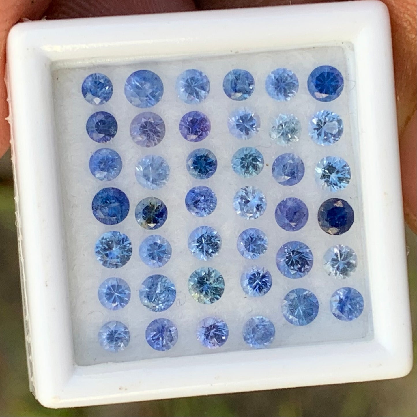 Blue Sapphire 2.3 - 2.7 mm Rounds 3.06 Ct Loose Gemstone Parcel of 40 Stones