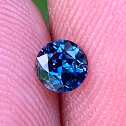 Teal Blue Sapphire 4.2 mm Round Heated Only 0.3 Ct Natural Loose Gemstone