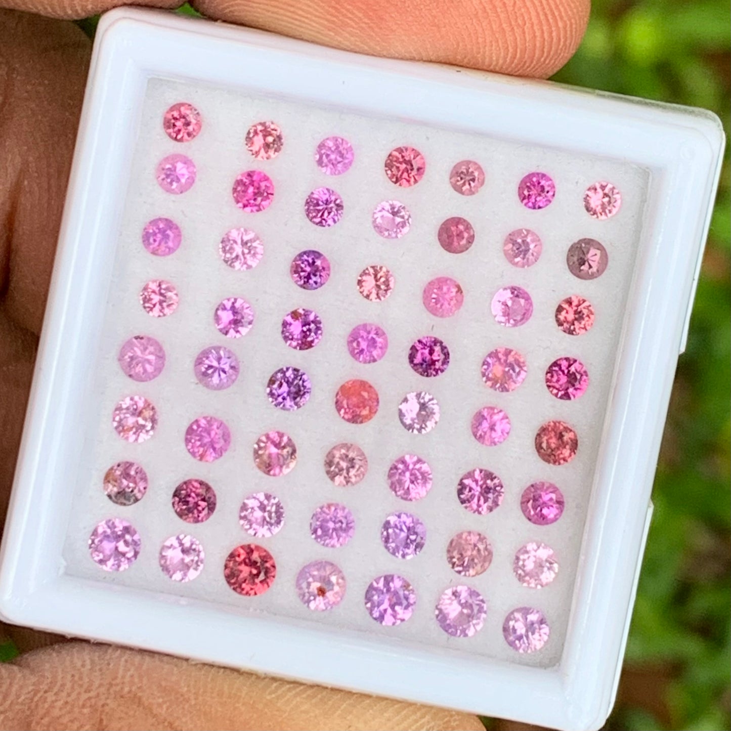 Sapphire Pink and Purple Brilliant Cut Round Natural Unheated 4.50 Ct / 56 Loose Gemstone Parcel from Sri Lanka