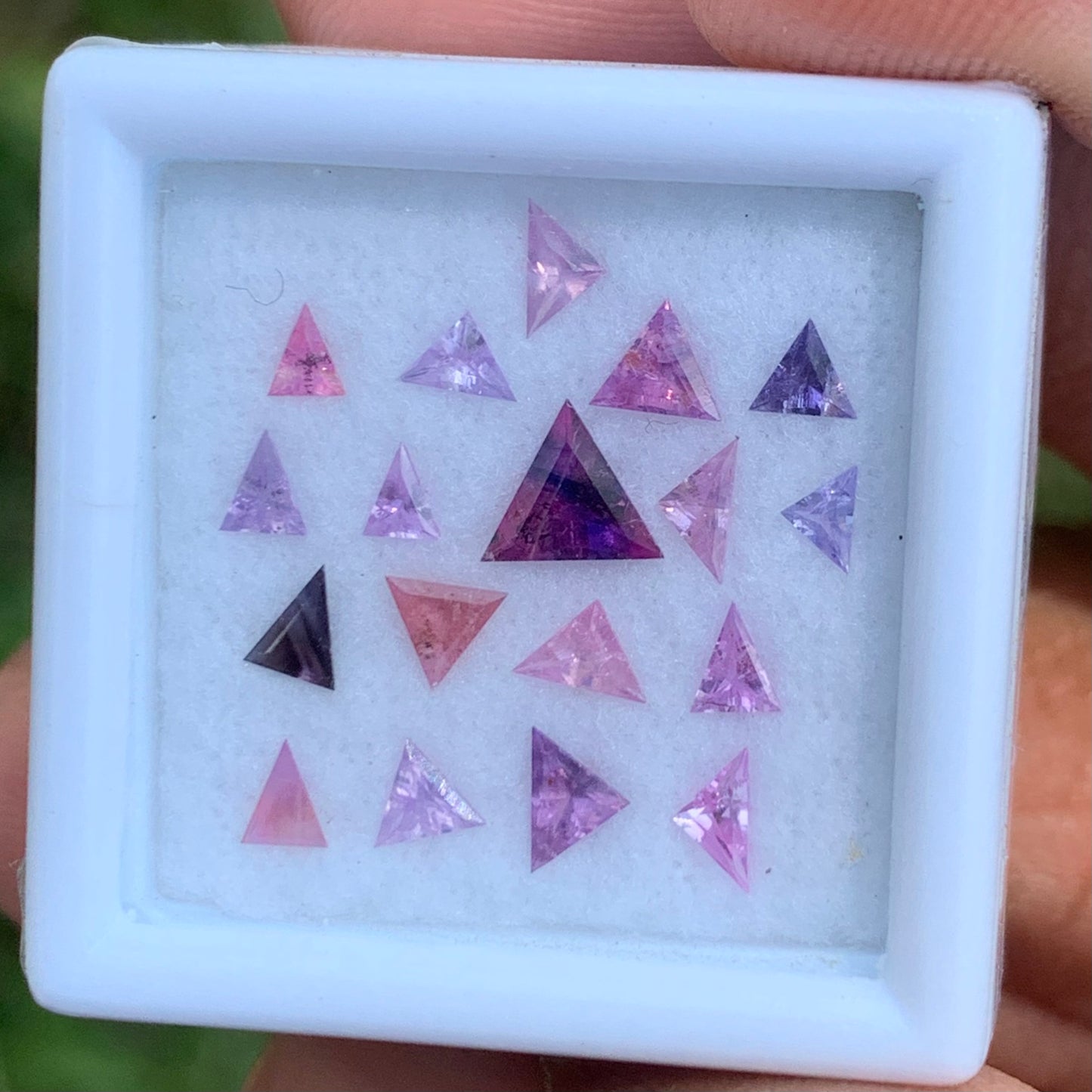 Unheated Ceylon Sapphire Triangles 1.15Ct / 18 Stone Parcel of Natural Ethically Sourced Loose Gemstones