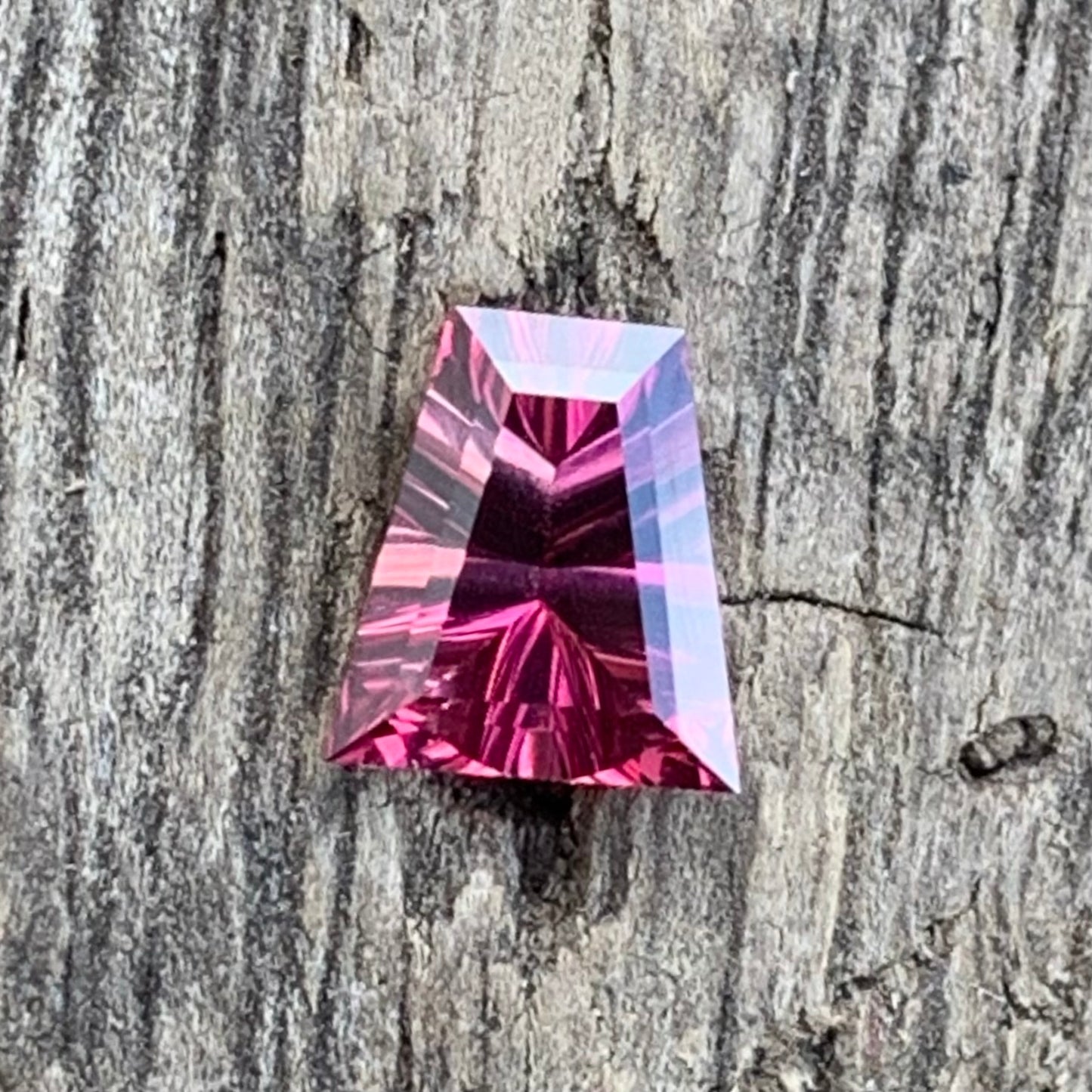 Red Garnet Concave Cut 0.63 Ct Gem For A Ring
