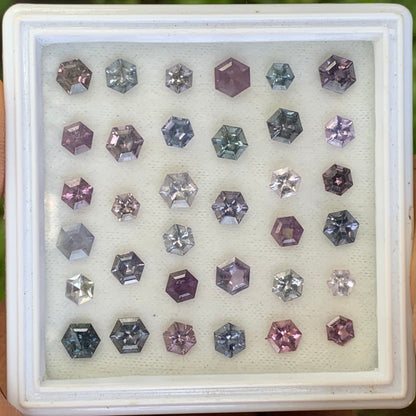 Natural Spinel Hexagons Parcel of 11.75 Ct / 34 Loose Gemstones from Sri Lanka