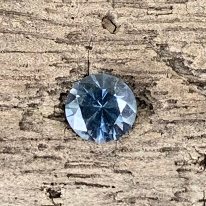 Grayish Blue Spinel Flower Cut Round 4.8 mm / 0.47 Ct Natural Loose Gemstone From Sri Lanka