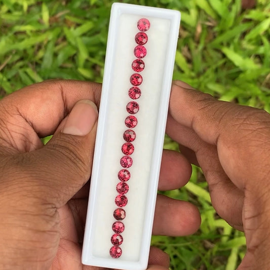 Football Cut Red Garnet 11.08 Ct / 18 Stones Loose Gemstone Parcel For Jewelry Making 💎✨