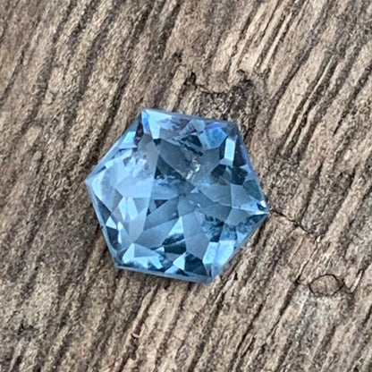 Teal Spinel Hexagon 1.15 Ct Creative Lotus Cut Loose Gemstone