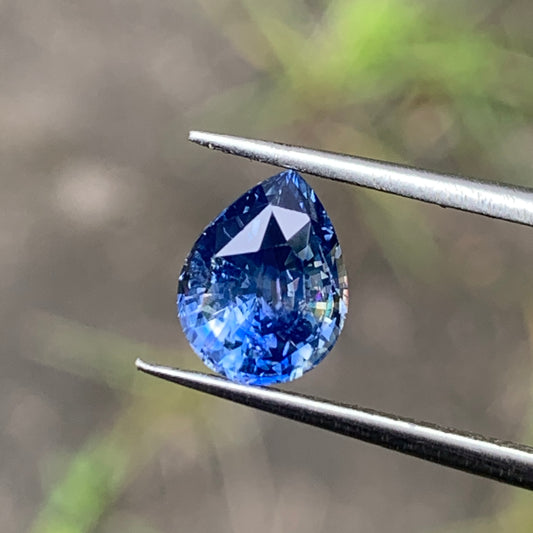 Blue & Yellow Bicolor Sapphire Pear 1.53 Ct Natural Loose Gemstone For Jewelry Making 💎✨