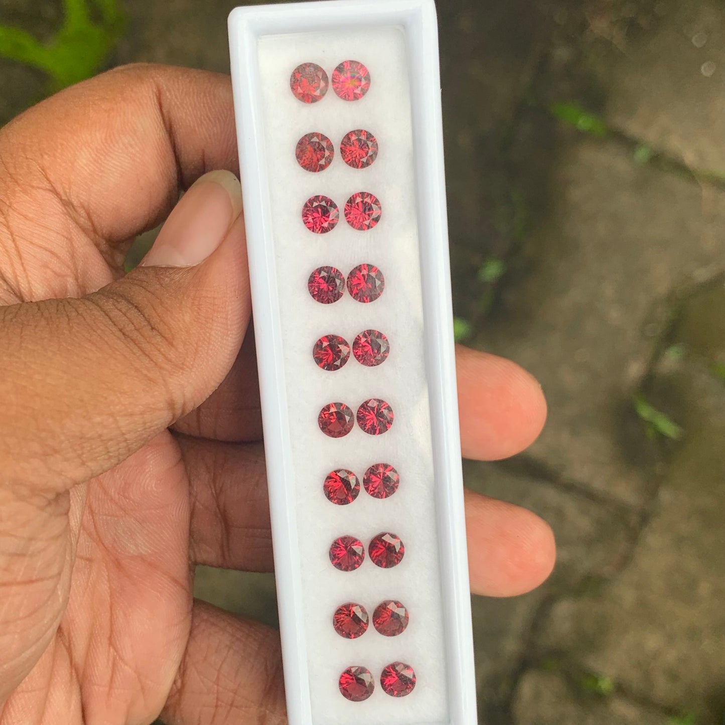 Fantasy / Concave Cut Red Garnet 11.90 Ct / 20 Stones Loose Gemstone Parcel For Jewelry Making 💎✨