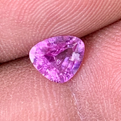 Sapphire Pinkish Purple Trillion 1.05 Ct Natural Loose Gemstone From Sri Lanka