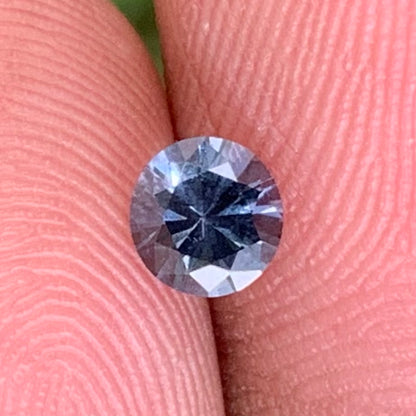 Grayish Blue Spinel Flower Cut Round 4.8 mm / 0.47 Ct Natural Loose Gemstone From Sri Lanka