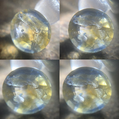 Yellow & Blue Bicolor Sapphire 7.5 mm Round 1.78 Ct Natural Loose Gemstone For Jewelry Making 💎✨
