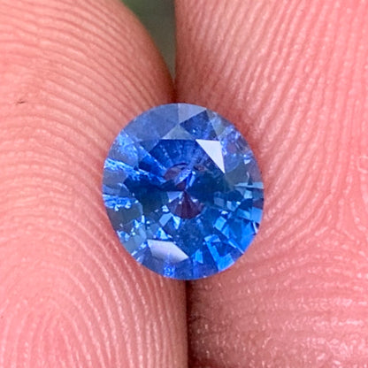 Blue Sapphire Roundish Oval 1.11 Ct Heated Only Natural Loose Gemstone For Jewelry Making