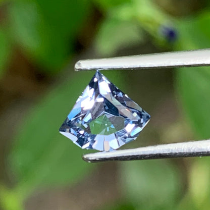 Grayish Blue Spinel 0.95 Ct Trillion Natural Unheated Loose Gemstone from Sri Lanka