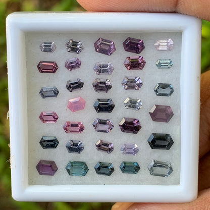 Spinel Elongated Hexagon Parcel 6.45 Ct / 33 Natural Loose Gemstones From Sri Lanka