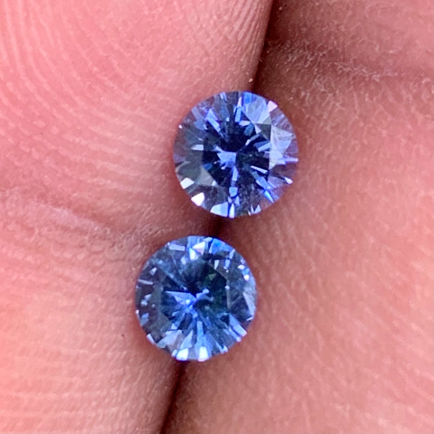 Blue Sapphire Round Pair 4.5 mm / 0.77 Ct Heated Only Natural Loose Gemstones for Earrings