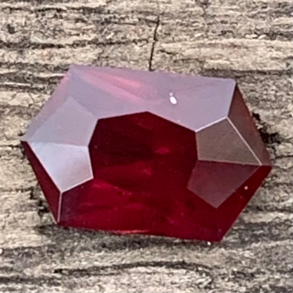 Red Garnet Hexagon 2 Ct Natural Unheated Loose Gemstone From Sri Lanka