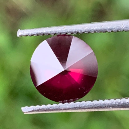 Garnet Round 1.45 Ct Special Creative Cut Loose Gemstone from Sri Lanka