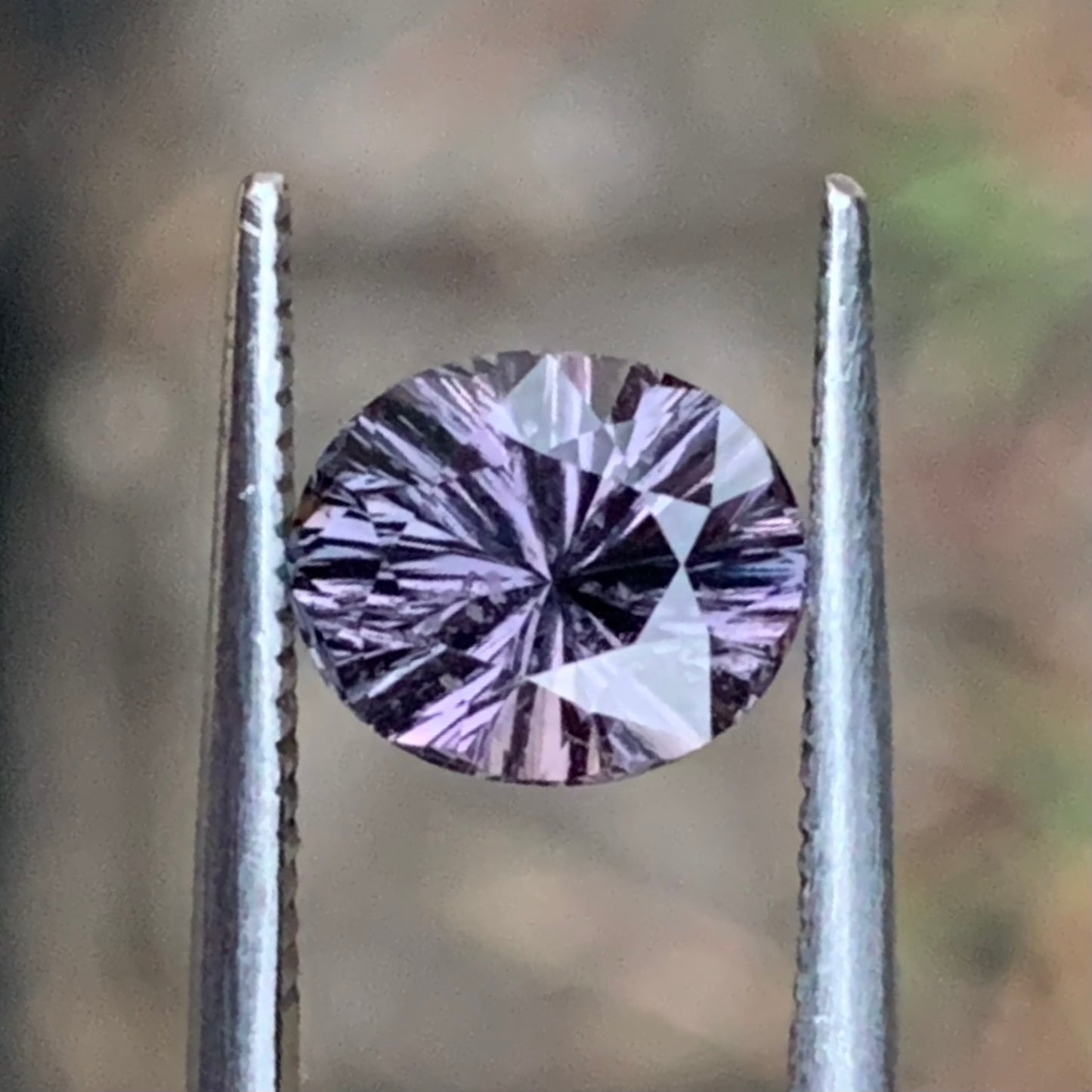 Grayish Purple Spinel Concave Cut Oval 1.6 Ct Loose Gem Stone From Sri Lanka