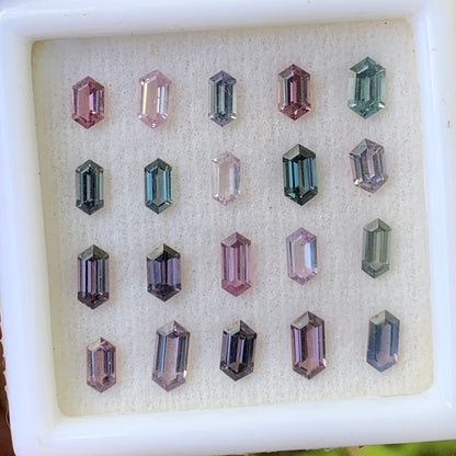 Spinel Elongated Hexagon Parcel 4.38 Ct / 20 Natural Loose Gemstones From Sri Lanka