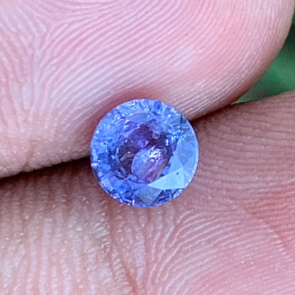 Purple Sapphire 6 mm Round 1.29 Ct Heated Only Natural Loose Gemstone For Jewelry Making
