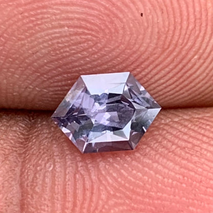 Natural Spinel Grayish Purple Elongated Hexagon 0.95 Ct Ethically Sourced Loose Gemstone For Jewelry Making
