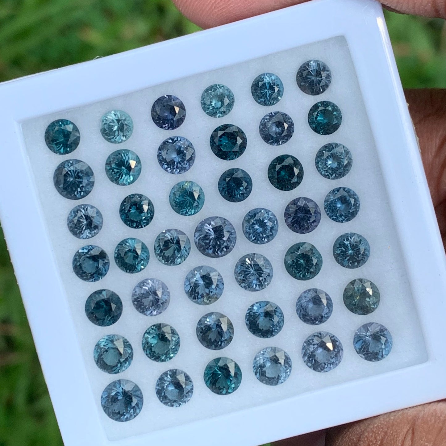 Teal Blue Spinel Round Loose Gem Parcel of 18.75 Ct / 43 Natural Gemstones For Jewelry Making 💎✨