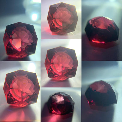 Red garnet Octagonal flower 2.00 ct Creative Cut Loose Gemstone