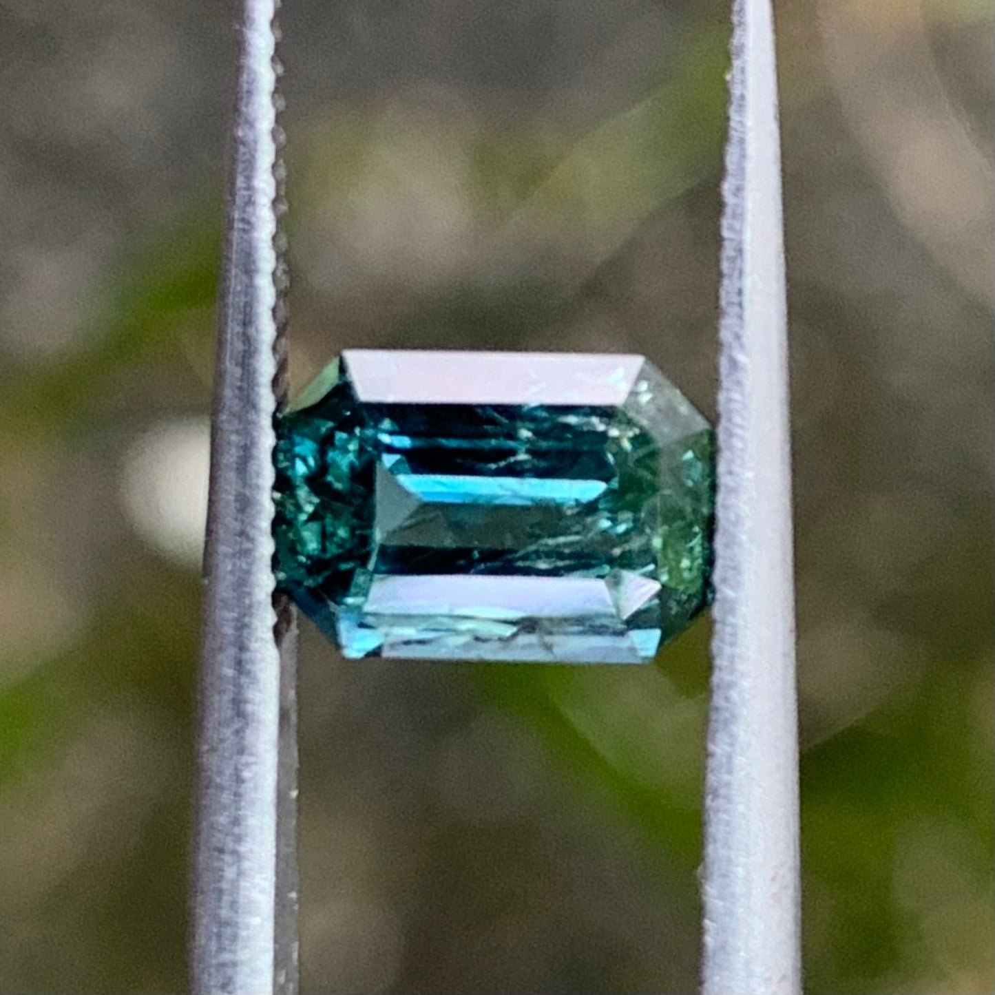 Green Sapphire Emerald Cut Octagon 1.40 Ct Heated Only Natural Loose Gemstone For Jewelry Making